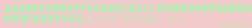 ShakenCoffeeBold Font – Green Fonts on Pink Background