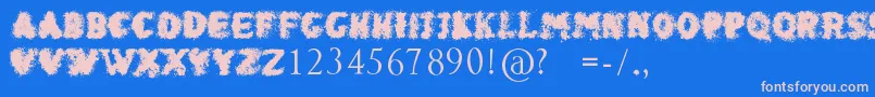 ShakenCoffeeBold Font – Pink Fonts on Blue Background