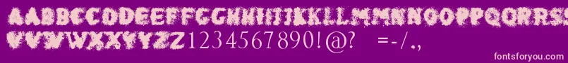 Fonte ShakenCoffeeBold – fontes rosa em um fundo violeta