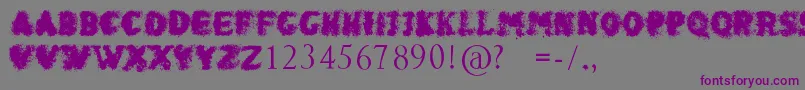 ShakenCoffeeBold Font – Purple Fonts on Gray Background