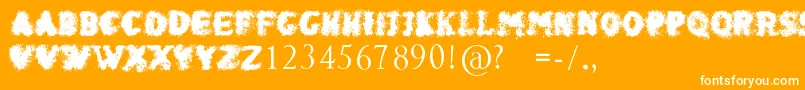 ShakenCoffeeBold Font – White Fonts on Orange Background