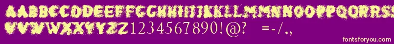 ShakenCoffeeBold Font – Yellow Fonts on Purple Background