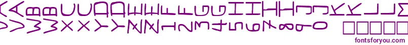 PfVeryverybadfont7Sideways Font – Purple Fonts on White Background