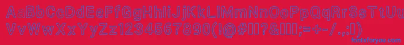 Verumaioutline Font – Blue Fonts on Red Background