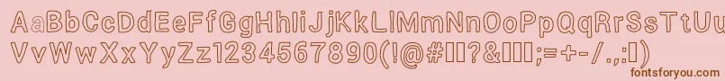 Police Verumaioutline – polices brunes sur fond rose