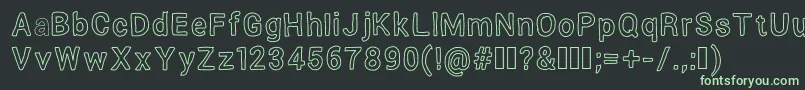 Verumaioutline Font – Green Fonts on Black Background