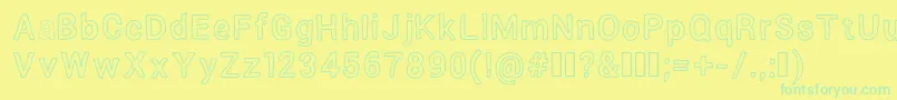 Verumaioutline Font – Green Fonts on Yellow Background