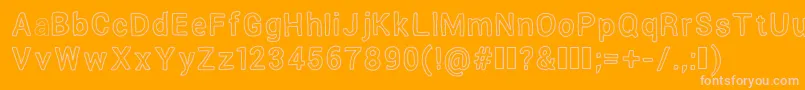 Verumaioutline Font – Pink Fonts on Orange Background