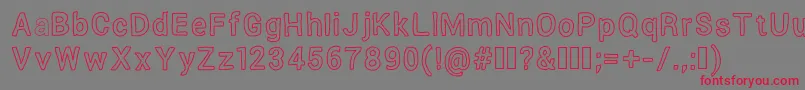 Verumaioutline Font – Red Fonts on Gray Background