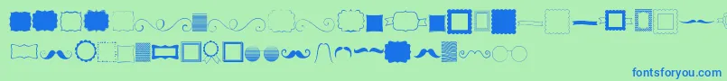 Подробнее о шрифте Kgflavorandframes Шрифт Kgflavorandframes – синие шрифты на зелёном фоне