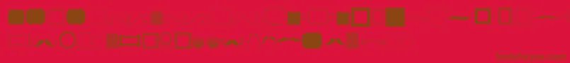 Kgflavorandframes Font – Brown Fonts on Red Background