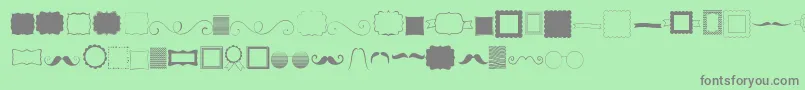 Подробнее о шрифте Kgflavorandframes Шрифт Kgflavorandframes – серые шрифты на зелёном фоне