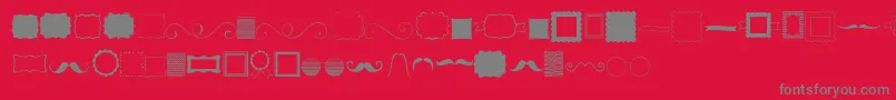 Police Kgflavorandframes – polices grises sur fond rouge