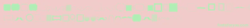 Kgflavorandframes Font – Green Fonts on Pink Background