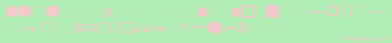 Kgflavorandframes Font – Pink Fonts on Green Background