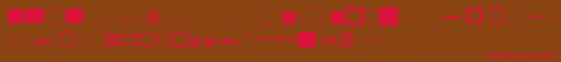 Kgflavorandframes Font – Red Fonts on Brown Background