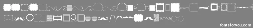 Kgflavorandframes Font – White Fonts on Gray Background