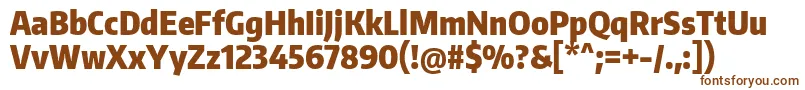 Шрифт EncodesanscompressedBlack – коричневые шрифты на белом фоне