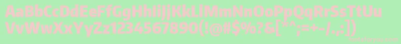 EncodesanscompressedBlack Font – Pink Fonts on Green Background