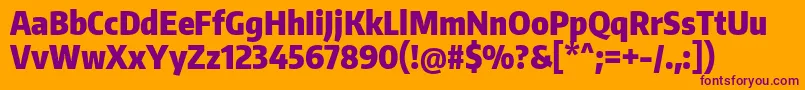 EncodesanscompressedBlack Font – Purple Fonts on Orange Background