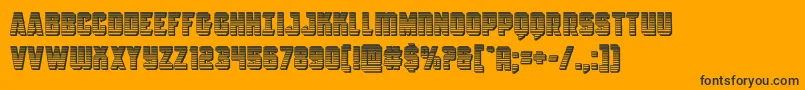 Шрифт Antilleschrome – чёрные шрифты на оранжевом фоне