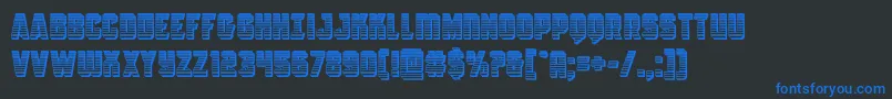 Antilleschrome Font – Blue Fonts on Black Background