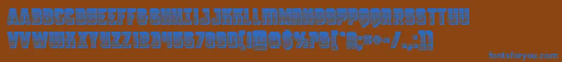 Antilleschrome Font – Blue Fonts on Brown Background