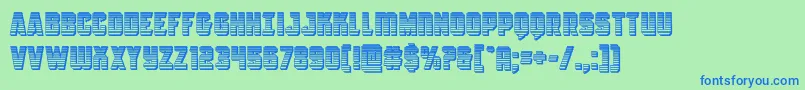Antilleschrome Font – Blue Fonts on Green Background