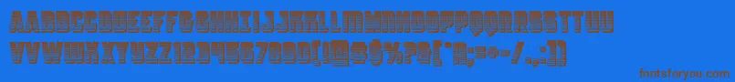 Antilleschrome Font – Brown Fonts on Blue Background
