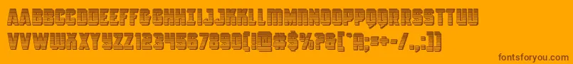 Antilleschrome Font – Brown Fonts on Orange Background