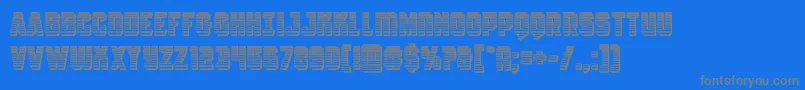 Antilleschrome-Schriftart – Graue Schriften auf blauem Hintergrund