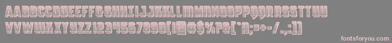 フォントAntilleschrome – 灰色の背景にピンクのフォント