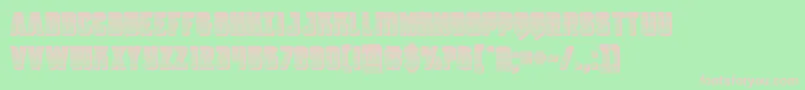 フォントAntilleschrome – 緑の背景にピンクのフォント