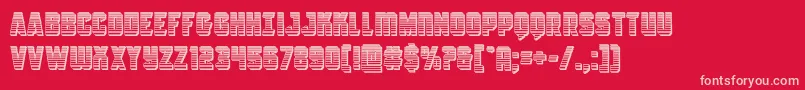 フォントAntilleschrome – 赤い背景にピンクのフォント