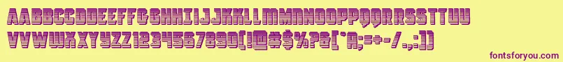 Antilleschrome Font – Purple Fonts on Yellow Background