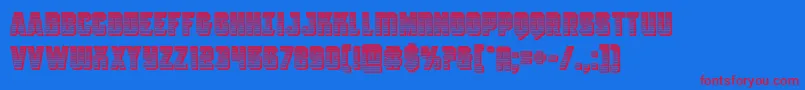 Antilleschrome Font – Red Fonts on Blue Background