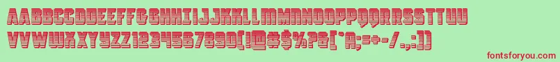 フォントAntilleschrome – 赤い文字の緑の背景