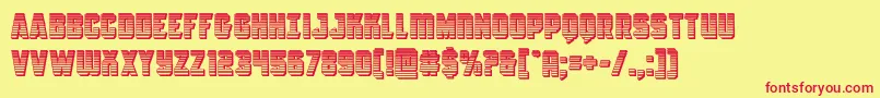 フォントAntilleschrome – 赤い文字の黄色い背景