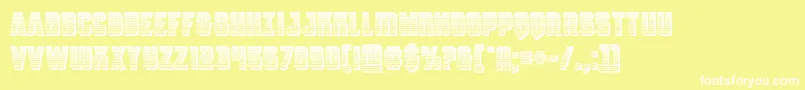 Шрифт Antilleschrome – белые шрифты на жёлтом фоне