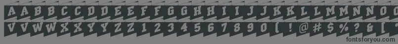 ACampuscmcorner Font – Black Fonts on Gray Background