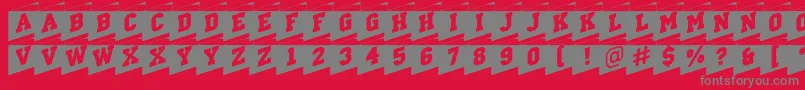 ACampuscmcorner Font – Gray Fonts on Red Background