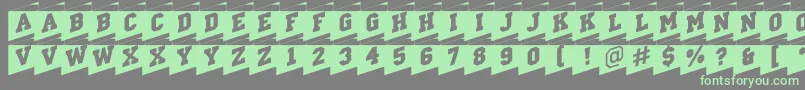 ACampuscmcorner Font – Green Fonts on Gray Background