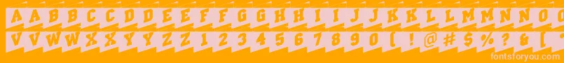 Шрифт ACampuscmcorner – розовые шрифты на оранжевом фоне