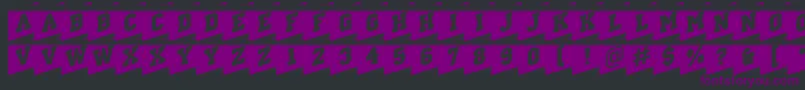 ACampuscmcorner Font – Purple Fonts on Black Background