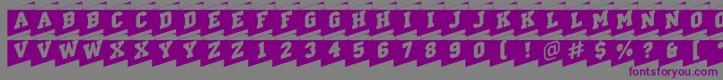 Шрифт ACampuscmcorner – фиолетовые шрифты на сером фоне