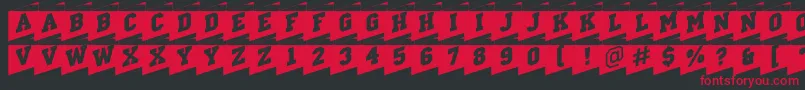 ACampuscmcorner Font – Red Fonts on Black Background