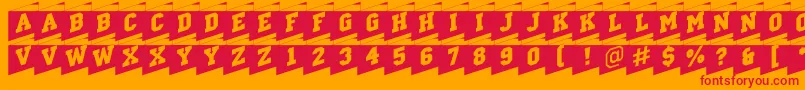 ACampuscmcorner Font – Red Fonts on Orange Background