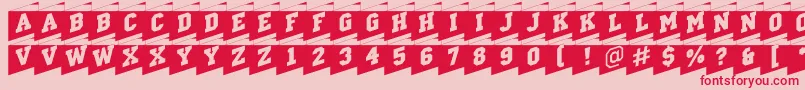 ACampuscmcorner Font – Red Fonts on Pink Background