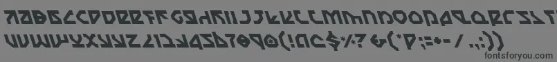 NostromoLeftalic-fontti – mustat fontit harmaalla taustalla