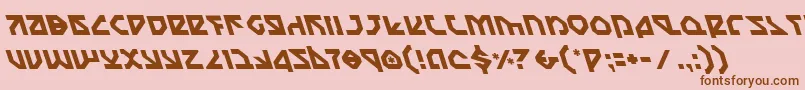 NostromoLeftalic Font – Brown Fonts on Pink Background